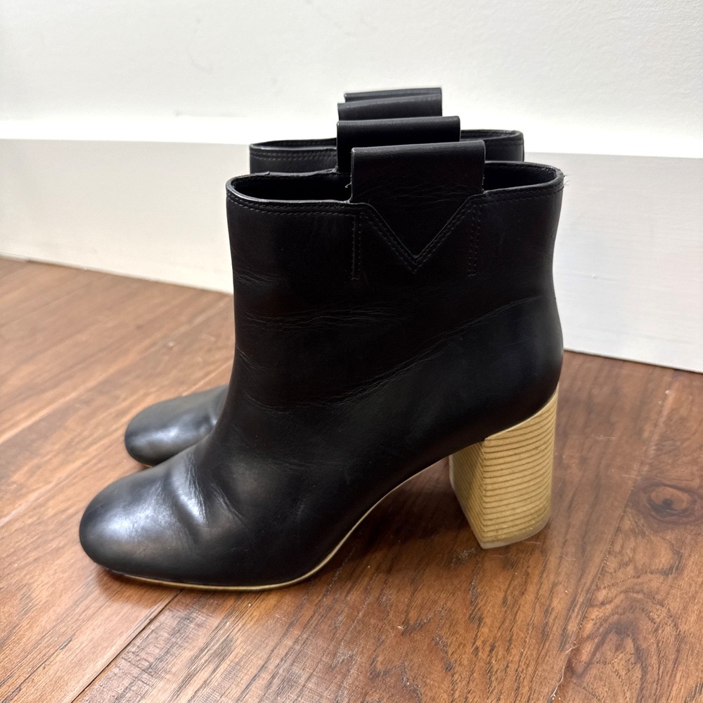 MERCEDES CASTILLO Bailee Leather Heeled Bootie Boots Brazil Old Money Women's 8